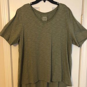 Olive Green T-Shirt - Chico’s Size 3